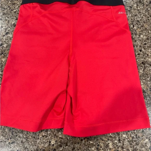 Nike Pro Red Athletic Shorts - Picture 2 of 3